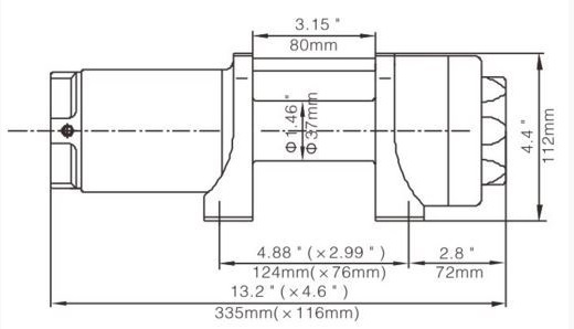 Runva Winch 3,500lbs(1,588kg) 12V with Steel Cable - Image 4