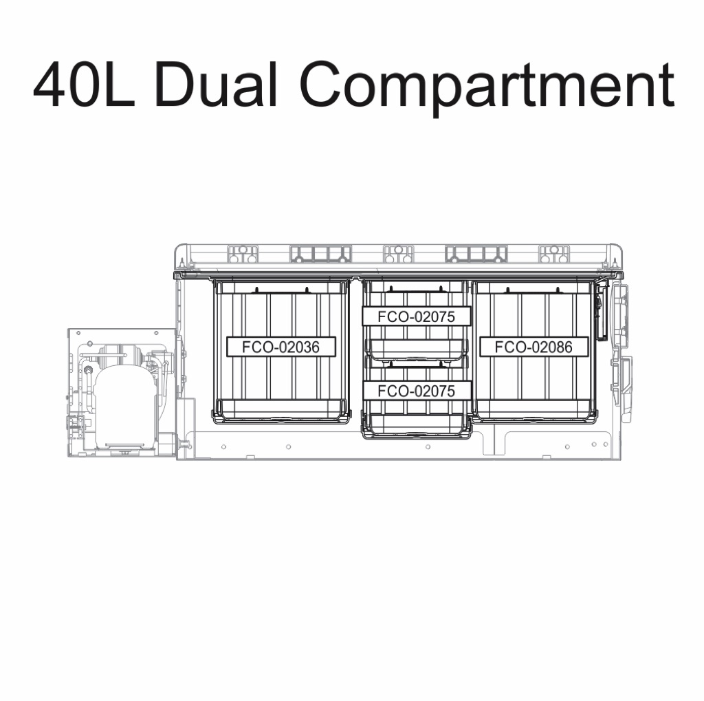 National Luna 40L Dual-Zone Drawer Refrigerator - Image 2