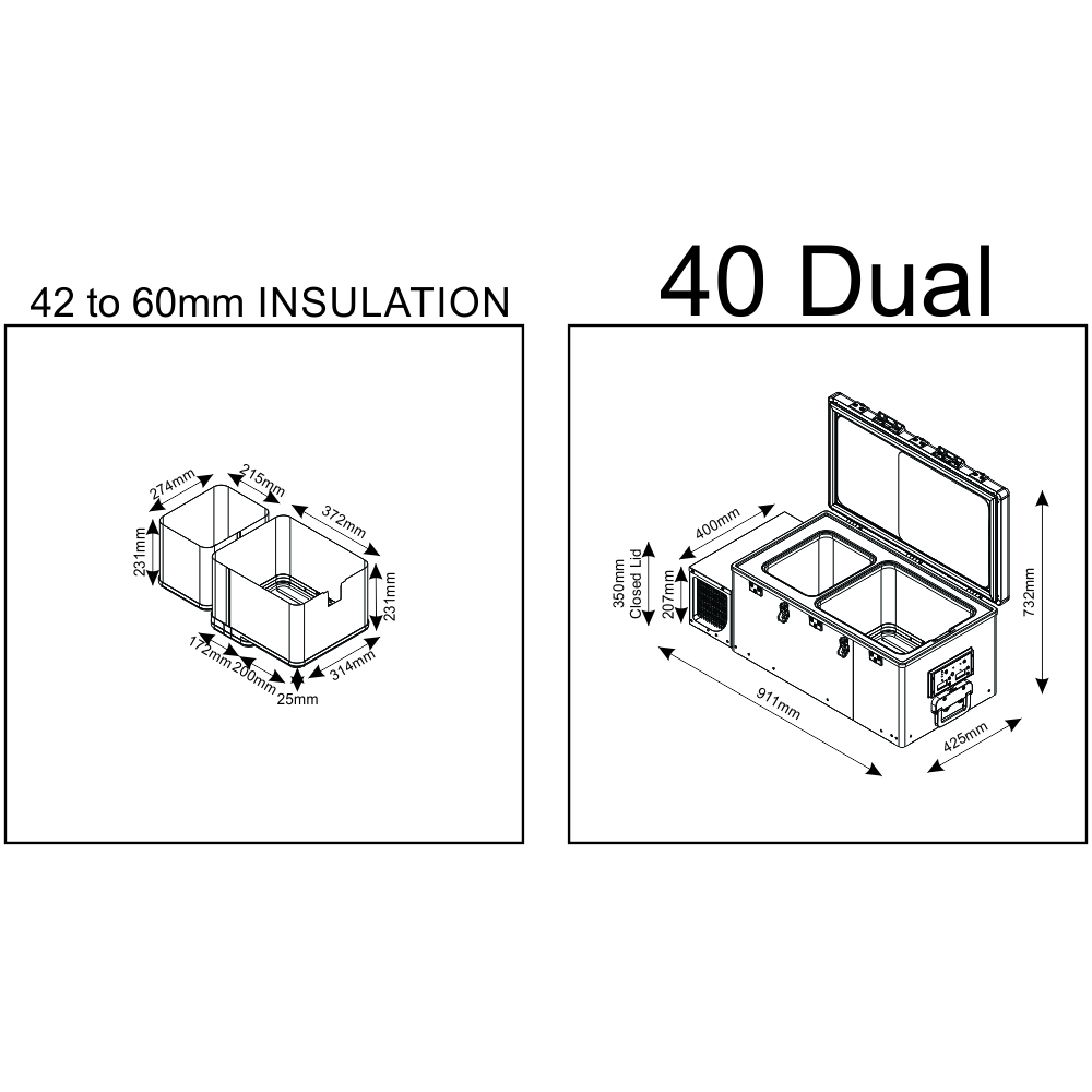 National Luna 40L Dual-Zone Drawer Refrigerator - Image 3