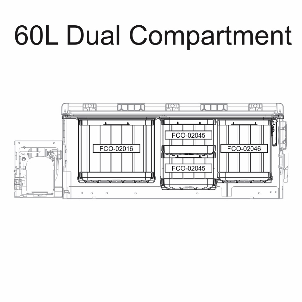 National Luna 60L Dual-Zone Drawer Refrigerator - Image 2