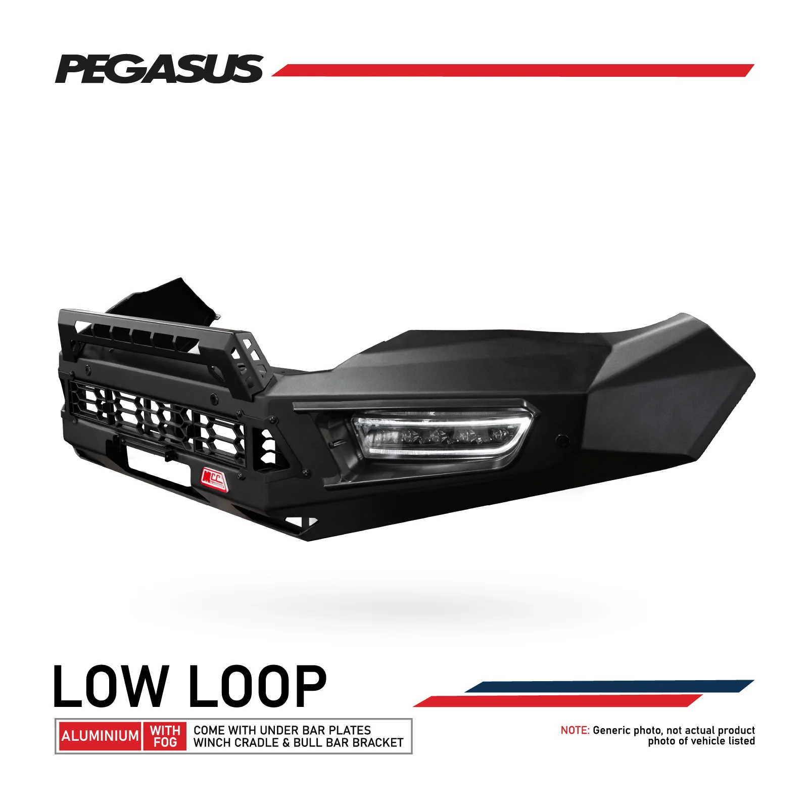 MCC Pegasus replacement bullbar / bumper for Toyota Hilux GD6 Legend/Raider (2020-2025) - Image 2
